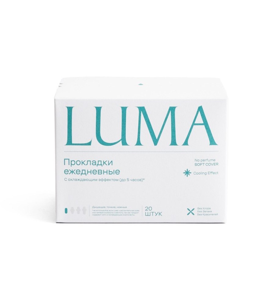 LUMA panty liners with menthol
